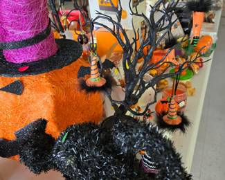 Halloween Tree with Mini Ornaments