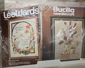 Vintage Crewel Kits BRAND NEW!