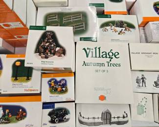 Dept 56 Holiday Village Buildings and Accessories New in Box
