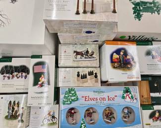 Dept 56 Holiday Village Buildings and Accessories New in Box
