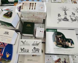 Dept 56 Holiday Village Buildings and Accessories New in Box