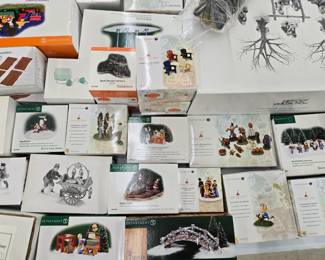 Dept 56 Holiday Village Buildings and Accessories New in Box