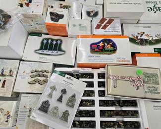 Dept 56 Holiday Village Buildings and Accessories New in Box