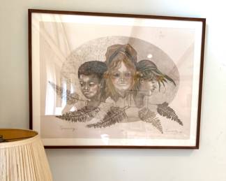 c.1978, Signed and Numbered (1/125) Artwork titled "Upcoming," Framed and Matted 32" x 24" 