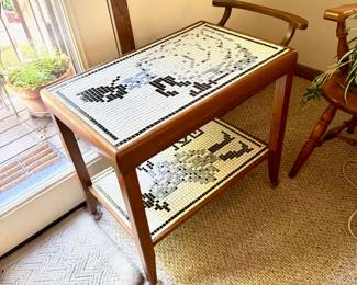 c.1960's, MCM, very unique, one-of-a-kind, hand-tiled by the owners of this home in the design of children