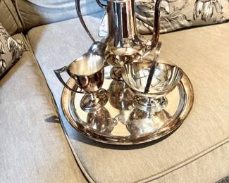  c.1847-1941, HOMAN MFG CO. 4-Piece Teaset, W.C. Mounts