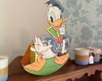 Vintage 3-D Donald Duck Cardboard Stand-up Display