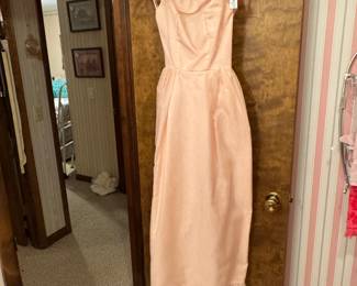 c.1950's Pink Satin Dress