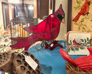 Stained Glass Cardinal