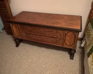 Large Antique Cedar Lined Trunk 