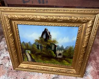 Antique Reverse Painting on Glass