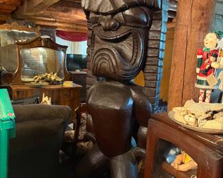 Authentic Large Hawaiian Tiki - Ku, Milo Wood, approx 600 lbs