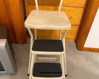 Vintage Step Stool Seat