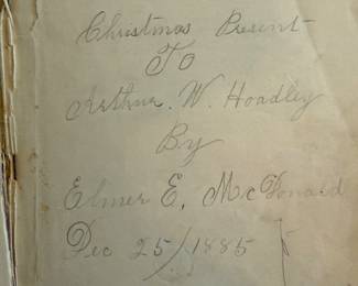 Personal Inscription Inside Children’s Book with Date 1885