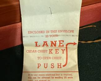 Lane Cedar Chest Key