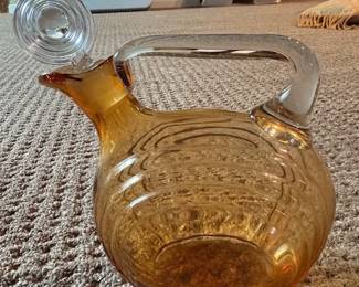 Art Deco Amber Glassware
