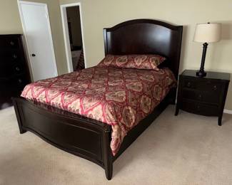 Ashley Furniture Queen Mattress/Box Spring Bed- with Gorgeous Headboard and Footboard