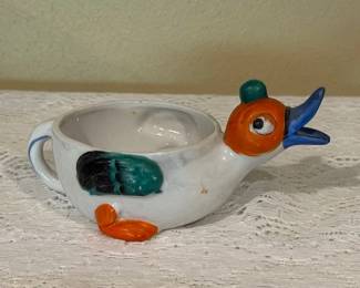 Occupied Japan Creamer Bowl Cup-Hand-painted mid-century 1930's