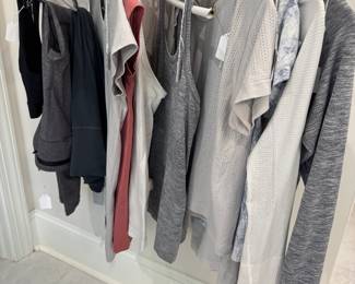 Lululemon. Mostly size 4 and 6