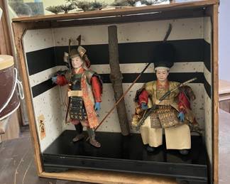 Continuing the Asian doll theme, these appear to be samurai warriors.