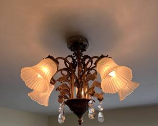 Another fine ceiling-hung lamp is shown here.