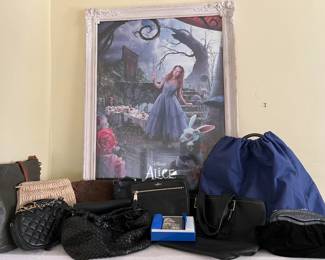 More than a few purses or bags are in this sale.