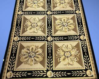 Vintage handmade French Style Aubusson needle point rug or elegant wool wall hanging
Size  4’ x 6’            Asking $495