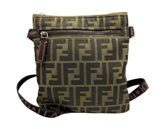 Fendi Brown FF Canvas Crossbody Bag