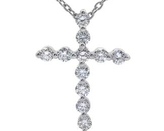 NEW! 0.50 Carat Diamond Cross Necklace