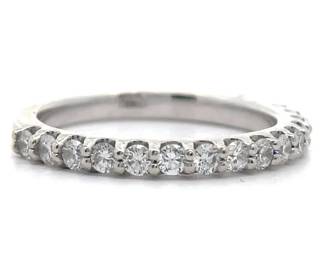 0.50 Carat Diamond Semi-Eternity Ring in 14k White Gold