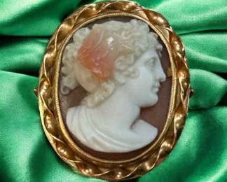 1860 SARDONYX CAMEO RING 14K