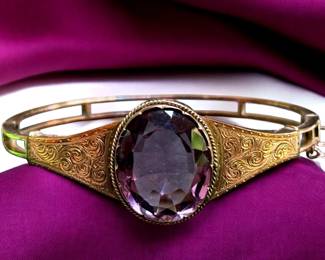 Milne Gold & Amethyst Bracelet Circa 1870