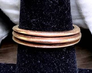 14K Yellow Gold Banded Ring