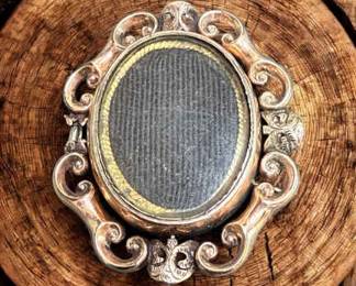 1870 Victorian Swivel Hair Brooch