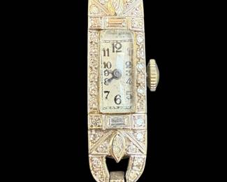 Ladies Diamond and Platinum Wristwatch (Circa 1930)