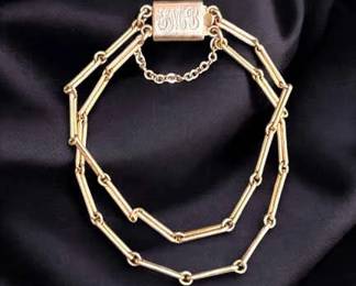 18K Gold Link Bracelet Circa 1890