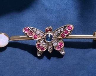 1880 Butterfly Bar Brooch