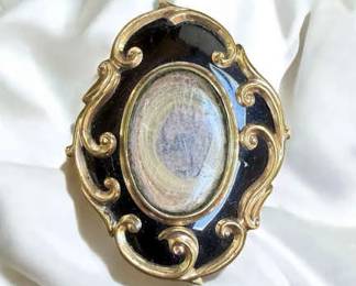 1870 English Hair Memorial Brooch