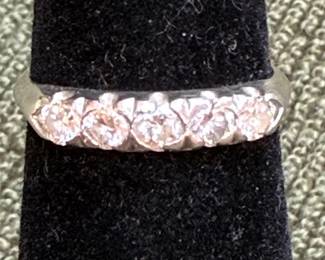 1934 Gold Diamond Wedding Band