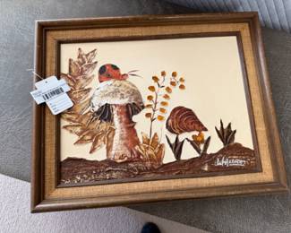 Vintage Walcutt Mushroom Painting