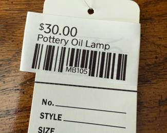 Pottery Oil Lamp