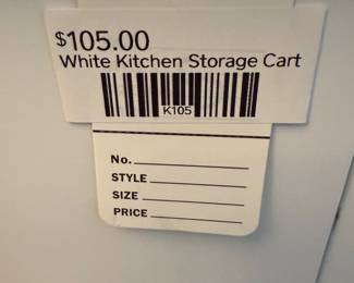 White Kitchen Storage Cart