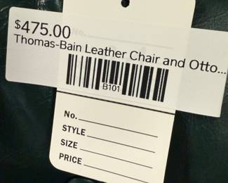 Thomas-Bain Leather Chair and Ottoman