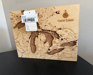 Cork Map of the Great Lakes 
