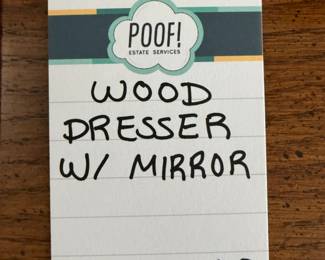 Wood Dresser with Mirror