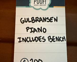Gulbransen Piano Inclues Bench