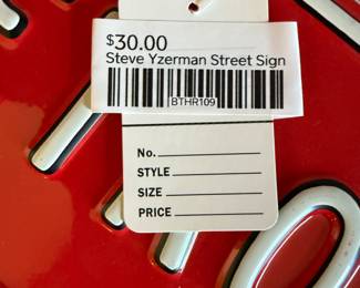 Steve Yzerman Street Sign 
