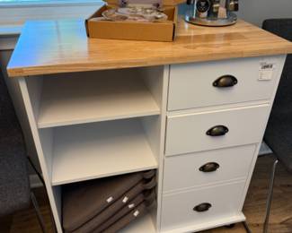 White Kitchen Storage Cart