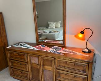 Wooden Dresser with Mirror