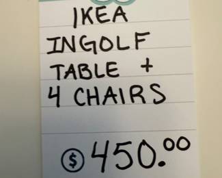 Ikea Ingolf Table & 4 Chairs